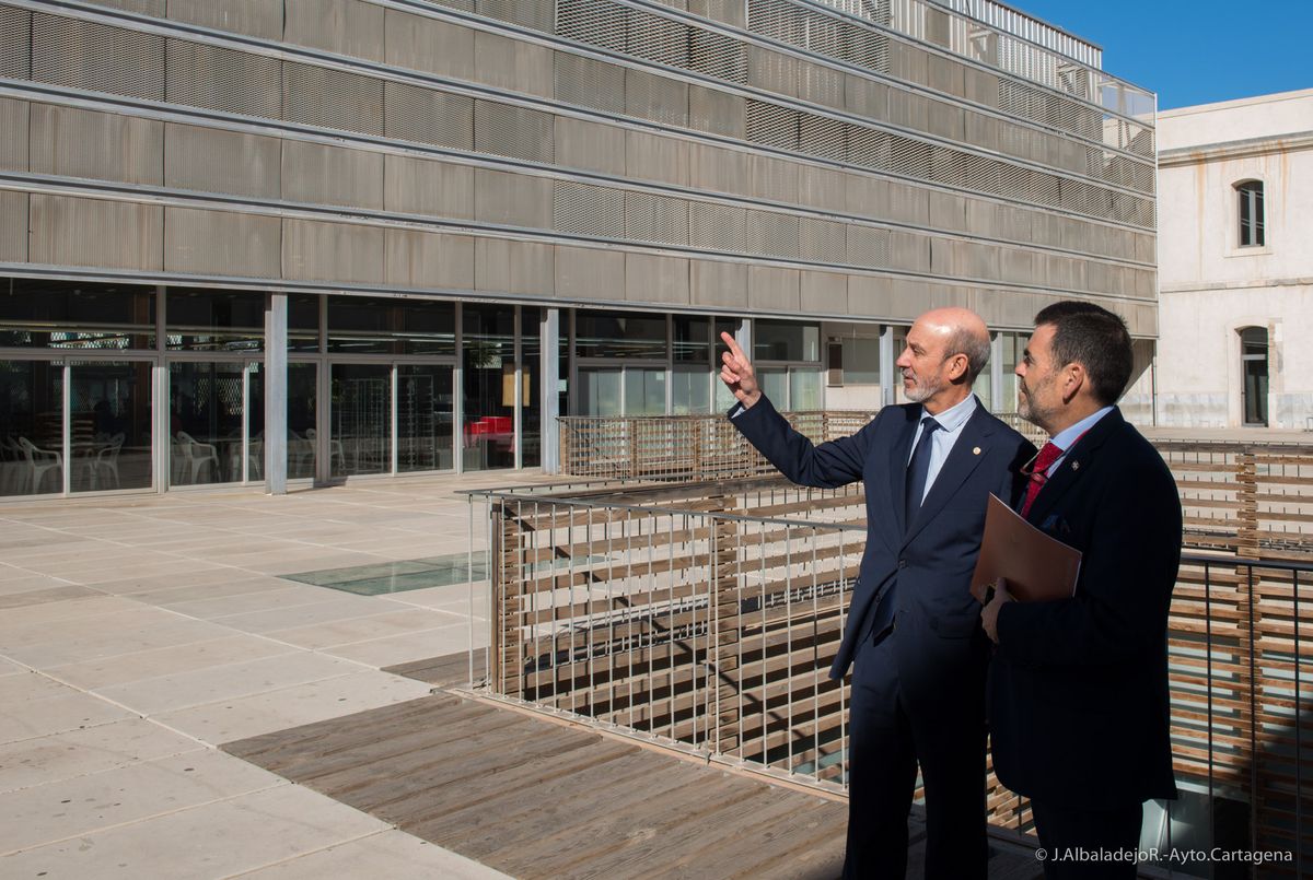 Jos Lpez y Jose Antonio Franco presentan la ctedra Infraestructuras Ayuntamiento de Cartagena-UPC