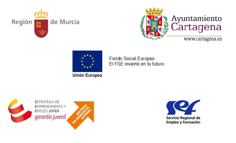 Logos sef, ayuntamientos, Fondo Europeo y garanta juvenil