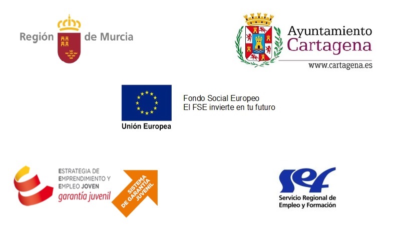 Logos sef, ayuntamientos, Fondo Europeo y garantía juvenil