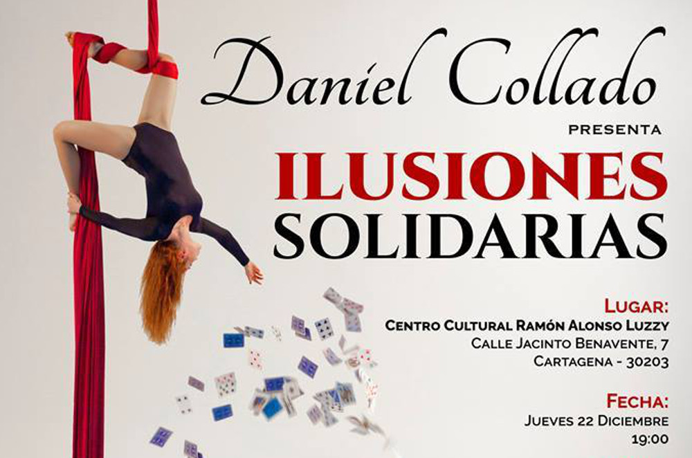 Cartel del espectculo Ilusiones Solidarias, colabora Servicios Sociales