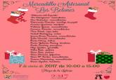 Cartel mercadillo artesanal de Navidad en Los Belones