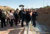 Jos Lpez visita las obras de reparacin del muro de la carretera RM E-22