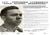 Cartel del III Certamen Literario Aula Miguel Hern�ndez