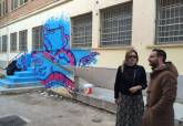 Grafittis en el IES Isaac Peral por el proyecto Lovefest