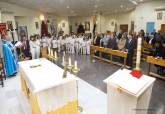 El coro de Maristas cantando el Akathistos en la Parroquia de San Gins, acto al que acudi el alcalde