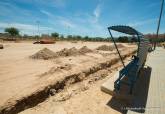 Visita a las obras de los campos de csped artificial de las 600 y Jose Mara Lapuerta