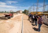 Visita a las obras de los campos de csped artificial de las 600 y Jose Mara Lapuerta