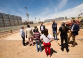 Visita a las obras de los campos de csped artificial de las 600 y Jose Mara Lapuerta