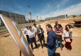 Visita a las obras de los campos de csped artificial de las 600 y Jose Mara Lapuerta