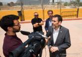 Visita a las obras de los campos de csped artificial de las 600 y Jose Mara Lapuerta