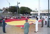 La explanada del puerto se viste de gala en el acto de arriado solemne de Bandera con motivo del Da de las Fuerzas Armadas