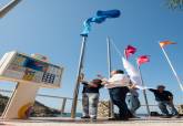 Las Playas de Cartagena ya lucen las banderas azules y 'Q de calidad'