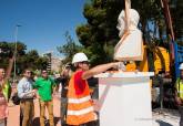 El busto restaurado de Jimnez de la Espada ya luce en el Paseo Alfonso XIII, frente al instituto que lleva su nombre