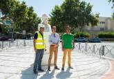 El busto restaurado de Jimnez de la Espada ya luce en el Paseo Alfonso XIII, frente al instituto que lleva su nombre