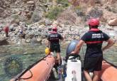 Rescate de un senderista en una cala entre El Port�s y El Aguilar