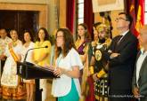 Recepcin del alcalde de Murcia a la alcaldesa de Cartagena y delegacin de Carthagineses y Romanos