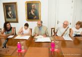 Firma del convenio de colaboracin entre el Ayuntamiento y la Fundacin Sierra Minera