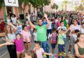 Llegada al IES Santa Luca de la I Marcha Vuelta al Cole y flashmob