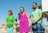 Llegada al IES Santa Luca de la I Marcha Vuelta al Cole y flashmob