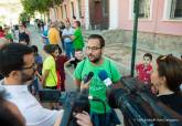 Llegada al IES Santa Luca de la I Marcha Vuelta al Cole y flashmob