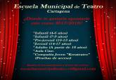 Cartel anunciador del plazo de matrcula de la Escuela Municipal de Teatro para el curso 2017/2018