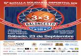 Cartel de la V Batalla Solidaria de Carthagineses y Romanos baloncesto 3x3