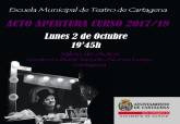 Cartel apertura curso escolar de la Escuela Municipal de Teatro