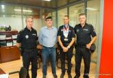 Felicitacin del concejal de Seguridad Ciudadana al polica local Joaqun Lpez por las cuatro medallas obtenidas en los XVII Juegos Mundiales de Polica y Bomberos