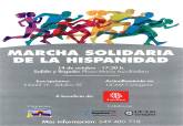 Cartel de la I Marcha Solidaria de la Hispanidad Concejala de Deportes y UCAM