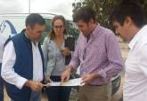 Visita a las obras del circuito de bicicletas en Los Camachos