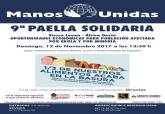 Cartel de la novena Paella Solidaria de Manos Unidas de Cartagena