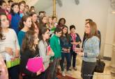 Recepcin a los alumnos de sexto de primaria del CEIP San Isidoro y Santa Florentina que participarn en el pleno infantil