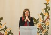 La alcaldesa, Ana Beln Castejn, durante sus declaraciones sobre la prrroga del contrato de Hidrogea