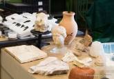 Visita al almacen con los objetos restaurados y en proceso de restauracin del barrio del Foro Romano
