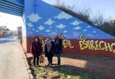 Visita a los murales artsticos de El Llano del Beal, Estrecho de San Gins y El Beal, para promocionar la Cueva Victoria