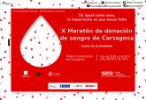 Cartel de la Maratn de donacin de sangre de Cartagena