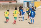 Jornada ocho de la Liga comarcal de f�tbol base, encuentro entre CD Santiago y CD Minerva alevines