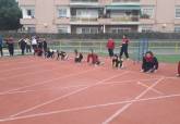 Alumnos del Hispania en la Pista Municipal de Atletismo. Programa ADE