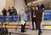 Visita al Palacio de Deportes de la alcaldesa junto a los concejales de Infraestructuras y Deportes