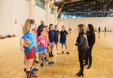 Visita al Palacio de Deportes de la alcaldesa junto a los concejales de Infraestructuras y Deportes
