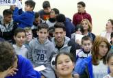 Jugadores del F.C. Cartagena visitarn el colegio San Antonio Abad