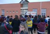 Visita de la alcaldesa al campo de ftbol de La Palma