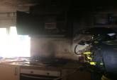 Incendio en una vivienda del Barrio de Peral