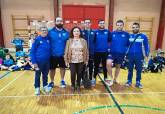 Visita de Obdulia G�mez al Cl�nic F�tbol Sala