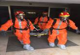 Intervenciones de bomberos de Cartagena en el simulacro de terremoto