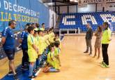 Visita de la alcaldes a la escuelas deportivas Javi Mat�a del Pabell�n