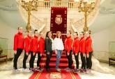 Visita del Club Rítmica Cartagena al Palacio Consistorial
