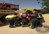 Bomberos de Cartagena atienden un accidente de tr�fico en Torre Pacheco