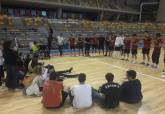 Programa ADE,  alumnos del Primitiva Lpez con jugadores del Jimbee Cartagena FS