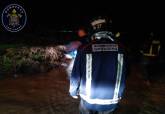 Intervencin de los efectivos de bomberos durante las fuertes lluvias
